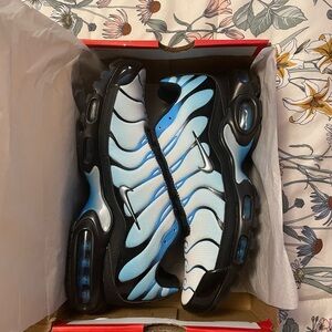 Nike Air Max Plus Light Blue and Black Shoes